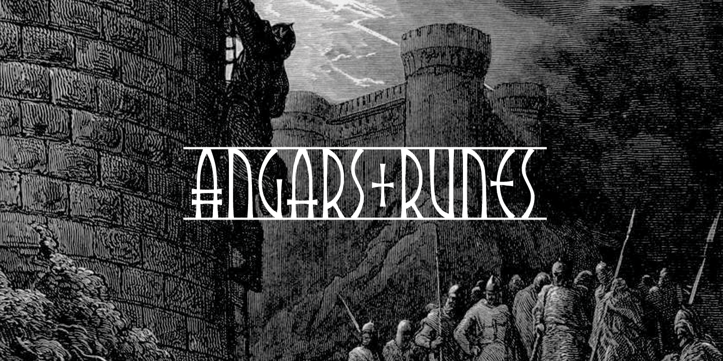 Пример шрифта Angars Runes #1